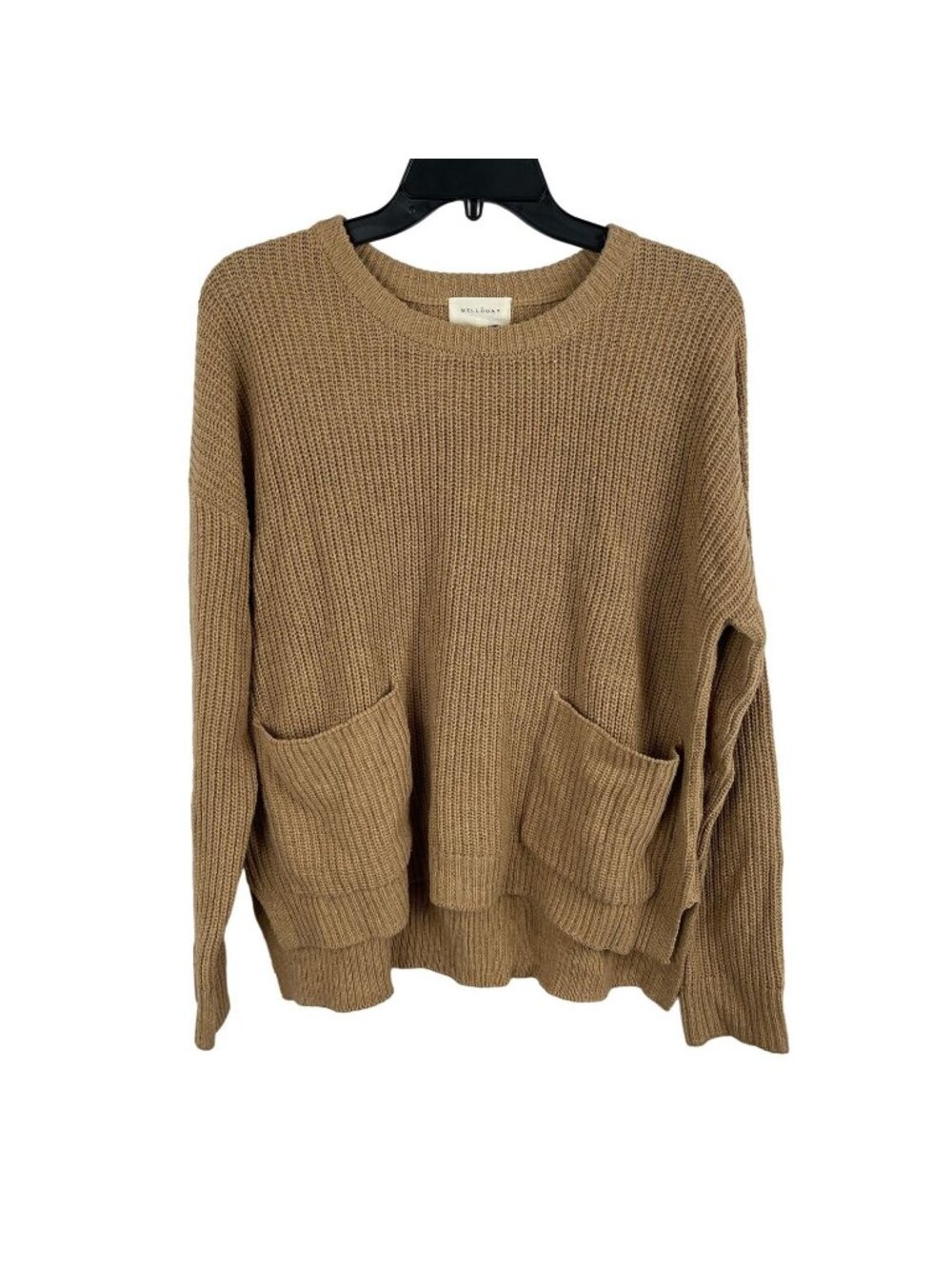 Melloday Women Long Sleeve Pullover Knit Sweater Size M
